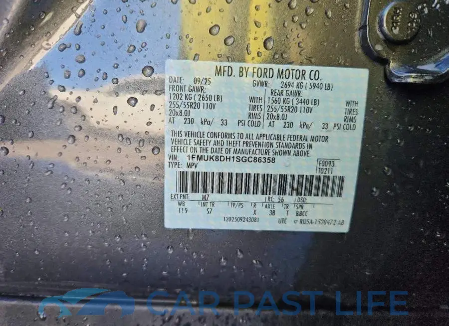 1FMUK8DH1SGC86358# 14
