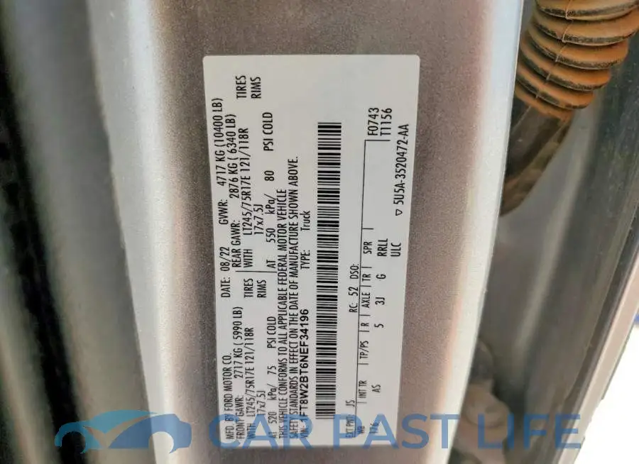 1FT8W2BT6NEF34196# 13