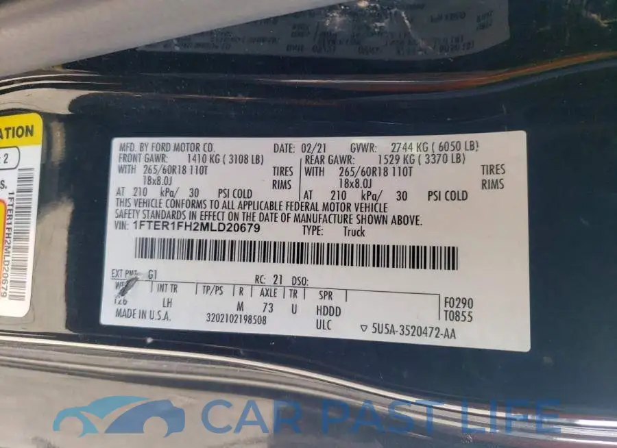 1FTER1FH2MLD20679# 12