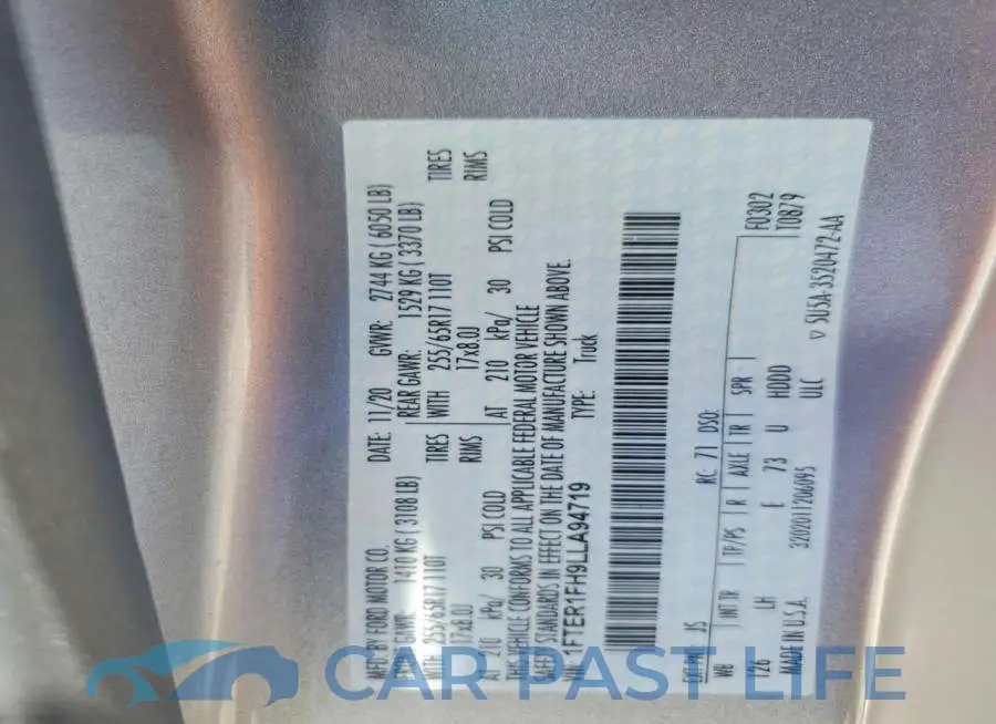1FTER1FH9LLA94719# 13