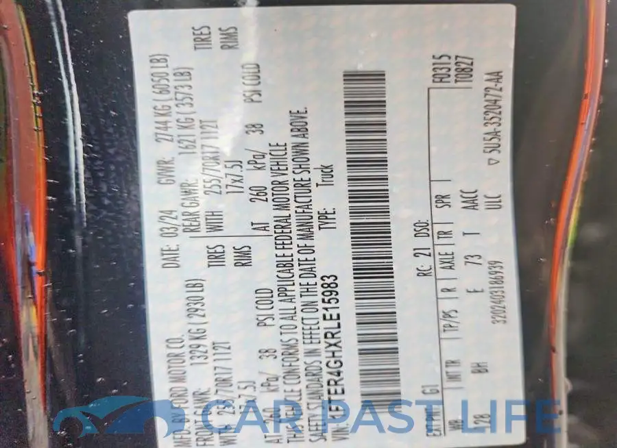 1FTER4GHXRLE15983# 12