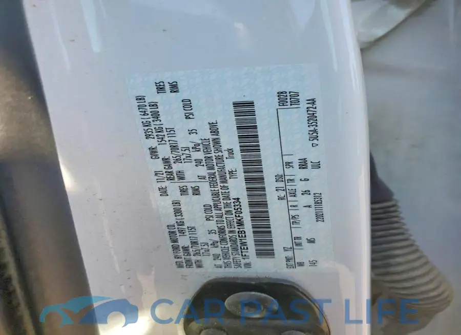 1FTEW1EB1MKF05334# 12
