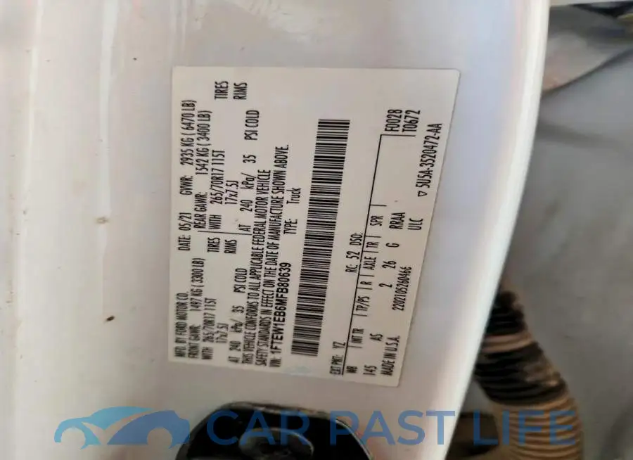 1FTEW1EB6MFB80639# 12
