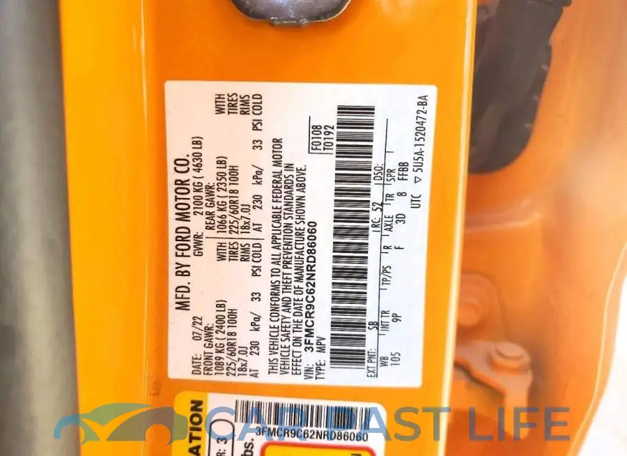 3FMCR9C62NRD86060# 12