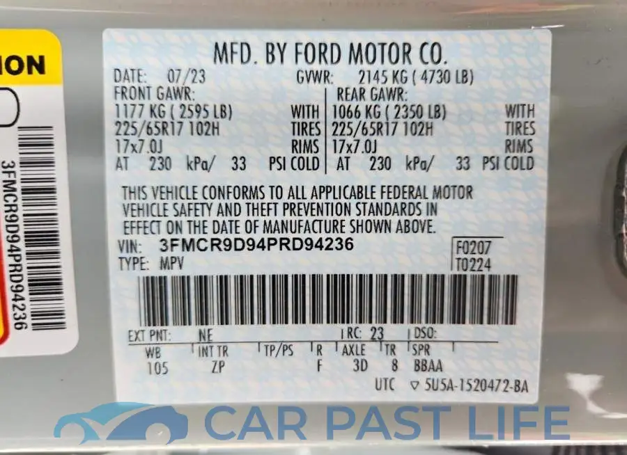 3FMCR9D94PRD94236# 13