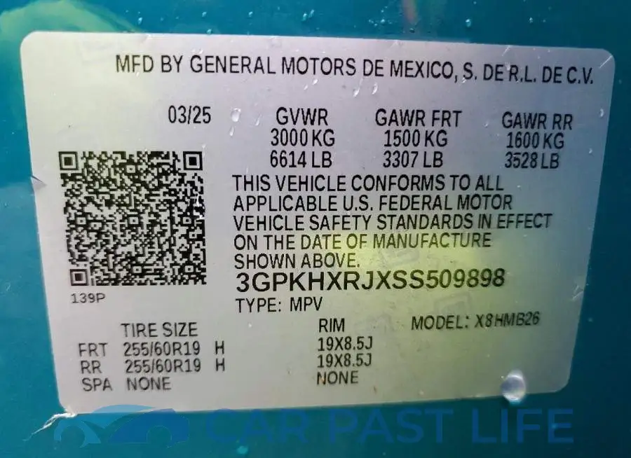 3GPKHXRJXSS509898# 13