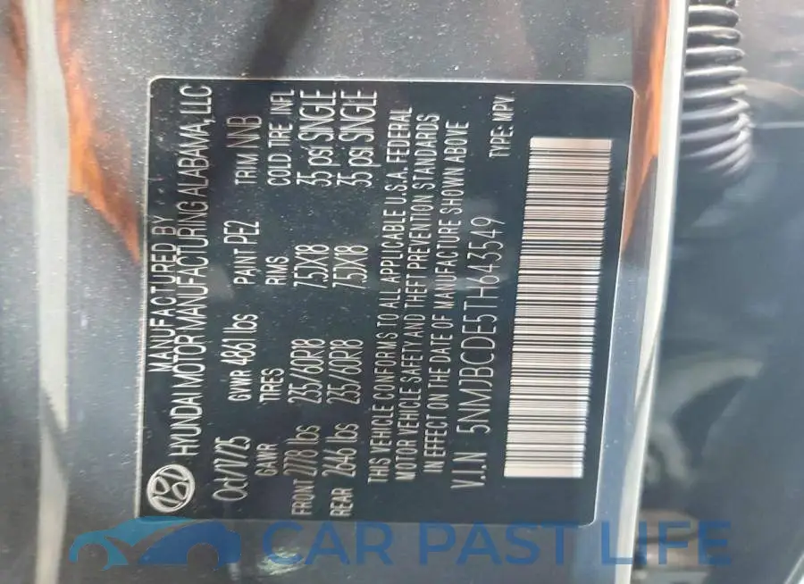 5NMJBCDE5TH643549# 13