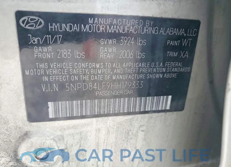 5NPD84LF9HH179333# 12