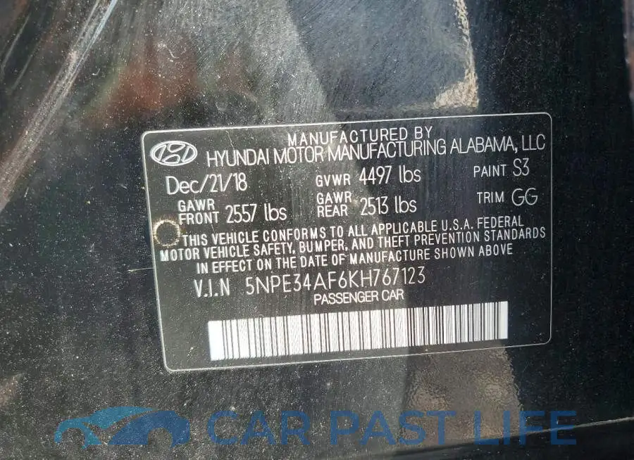 5NPE34AF6KH767123# 12