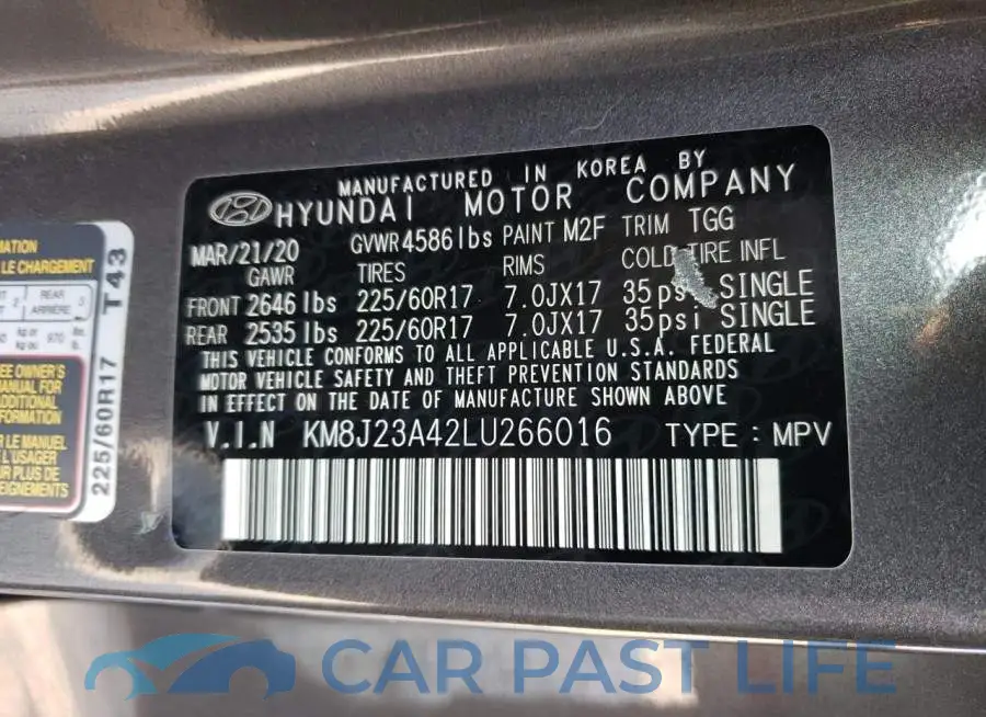 KM8J23A42LU266016# 13
