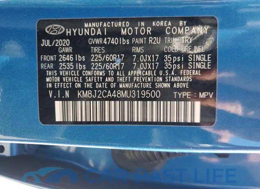 KM8J2CA48MU319500# 13