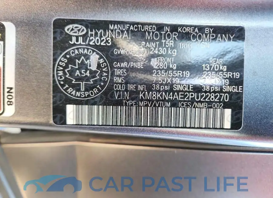 KM8KN4AE2PU228270# 13
