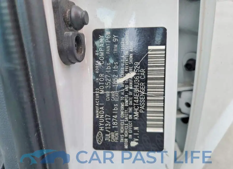 KMHCT4AE8HU361529# 12