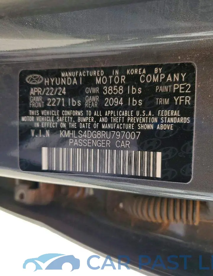 KMHLS4DG8RU797007# 12