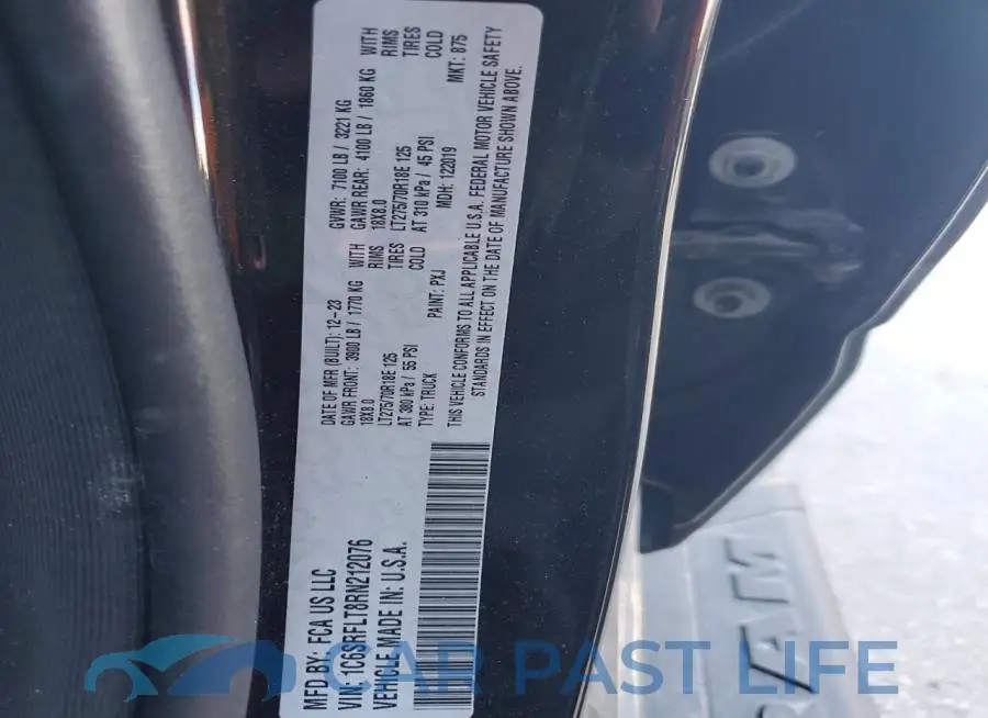 1C6SRFLT8RN212076# 13