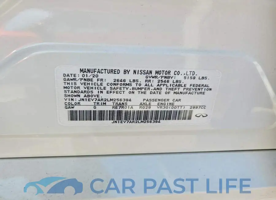 JN1EV7AR2LM256394# 12