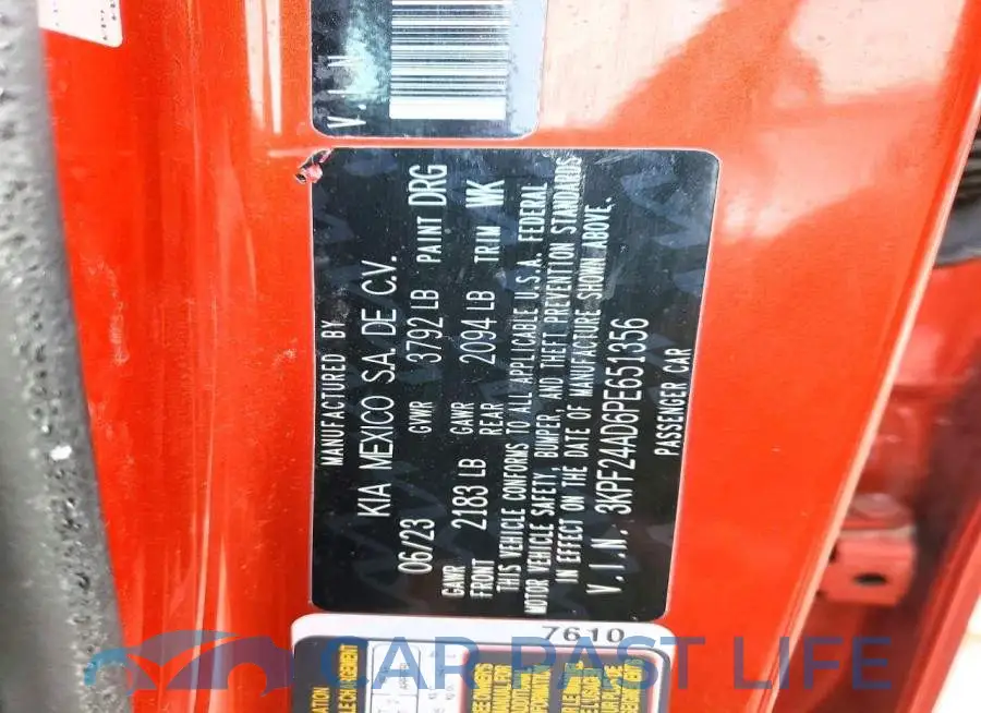 3KPF24AD6PE651356# 12