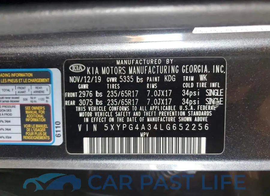 5XYPG4A34LG652256# 13