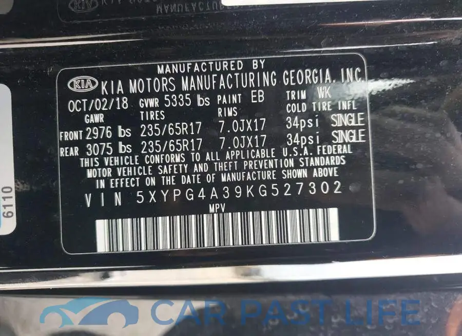 5XYPG4A39KG527302# 13