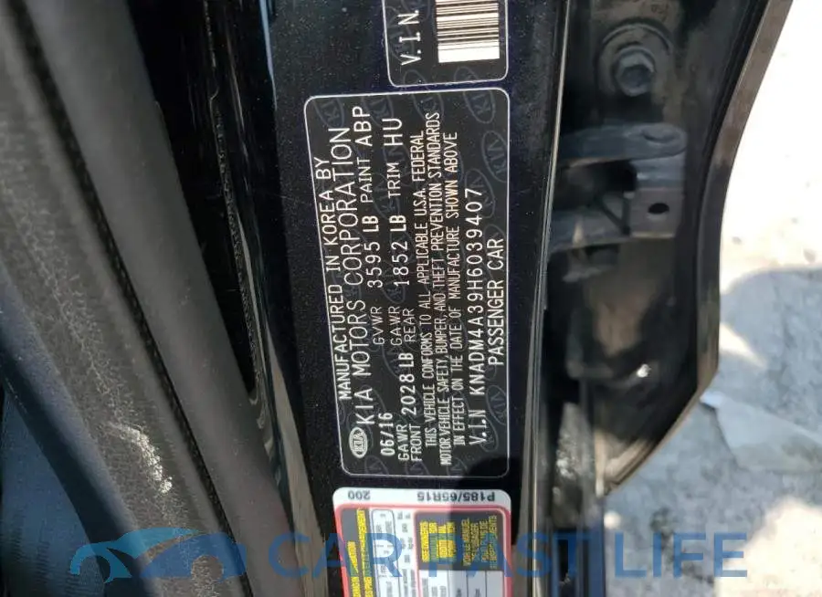 KNADM4A39H6039407# 12