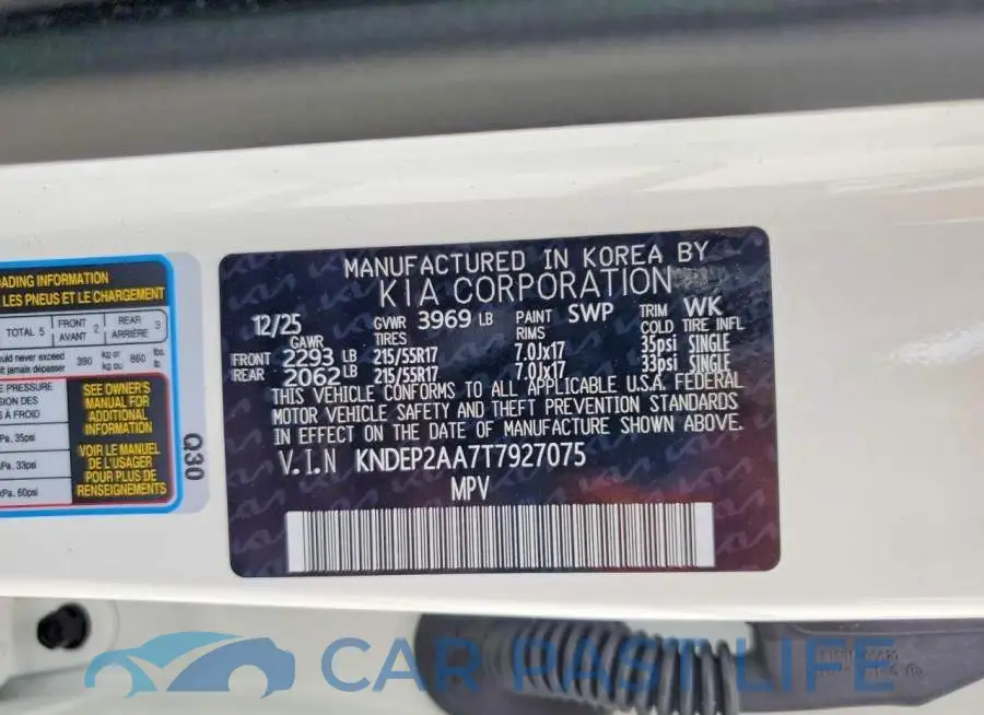 KNDEP2AA7T7927075# 12