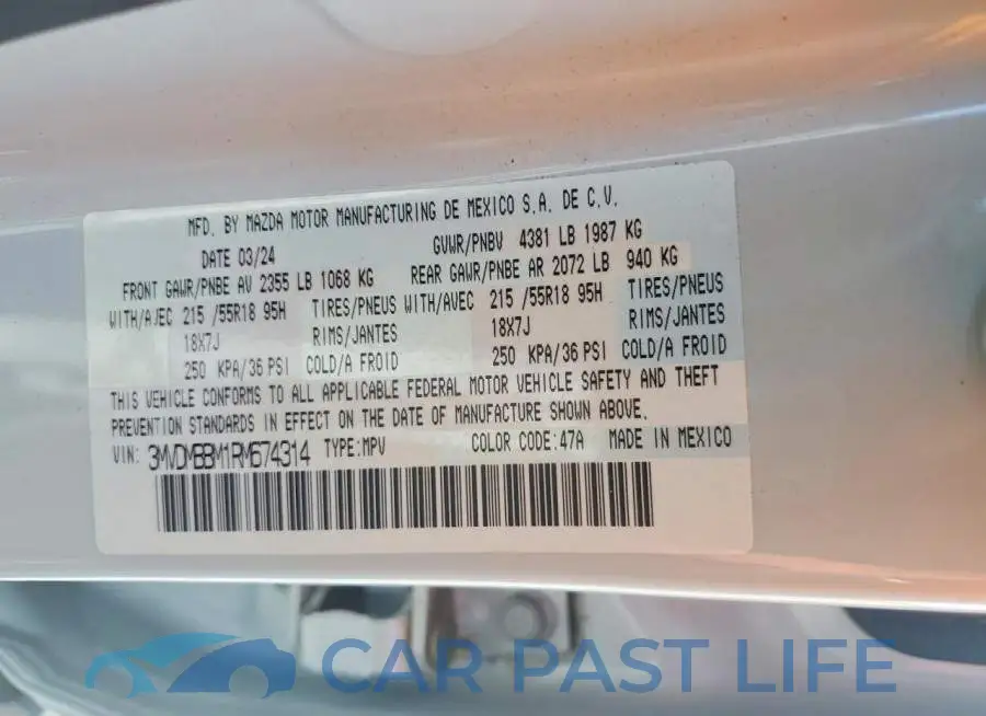 3MVDMBBM1RM674314# 12