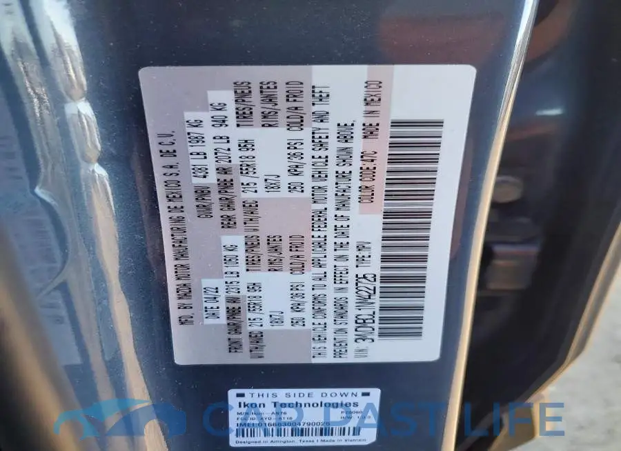 3MVDMBCL1NM422725# 13