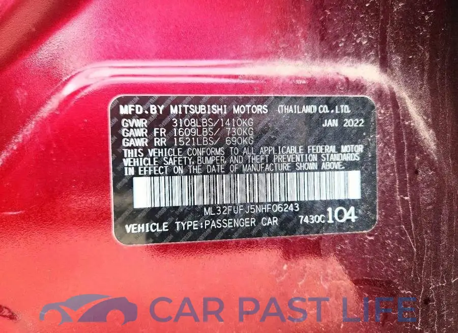 ML32FUFJ5NHF06243# 12
