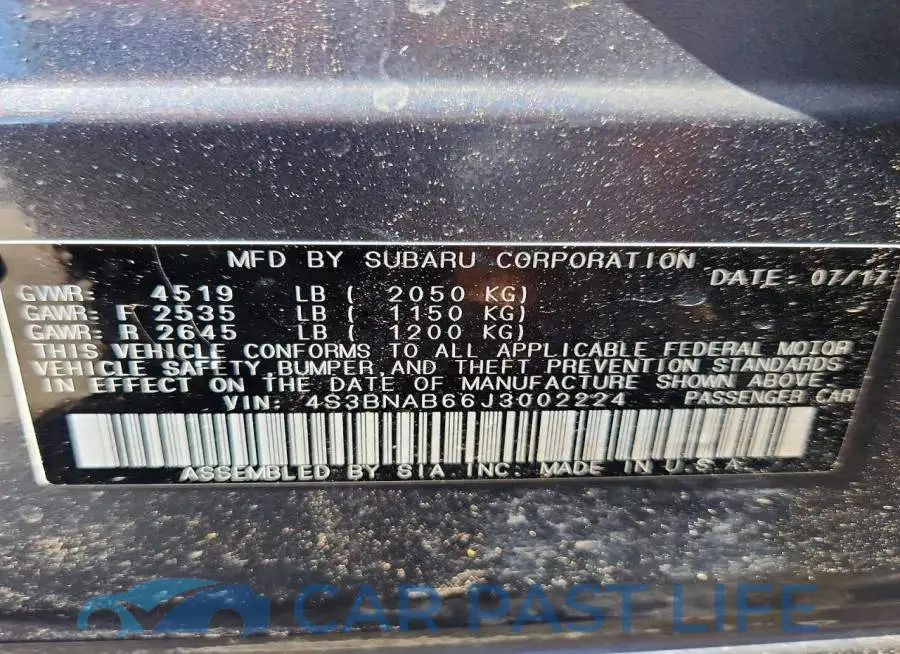4S3BNAB66J3002224# 12