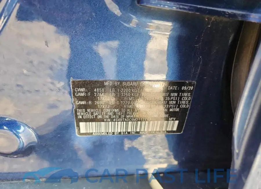 4S4BTADC6M3112733# 13
