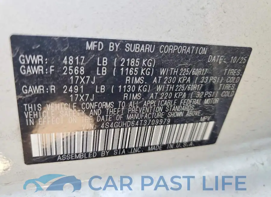 4S4GUHD64T3709979# 13