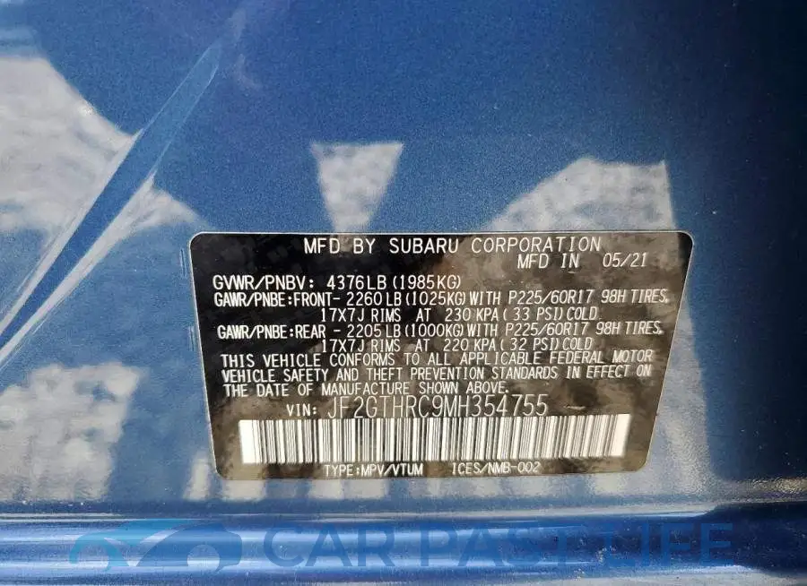 JF2GTHRC9MH354755# 12