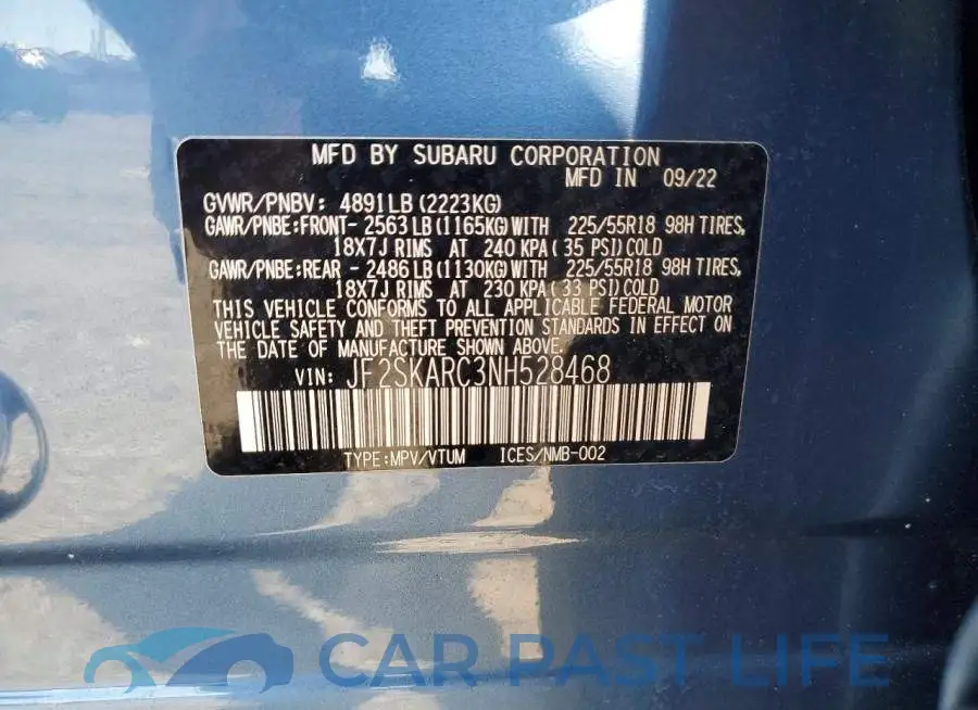 JF2SKARC3NH528468# 13