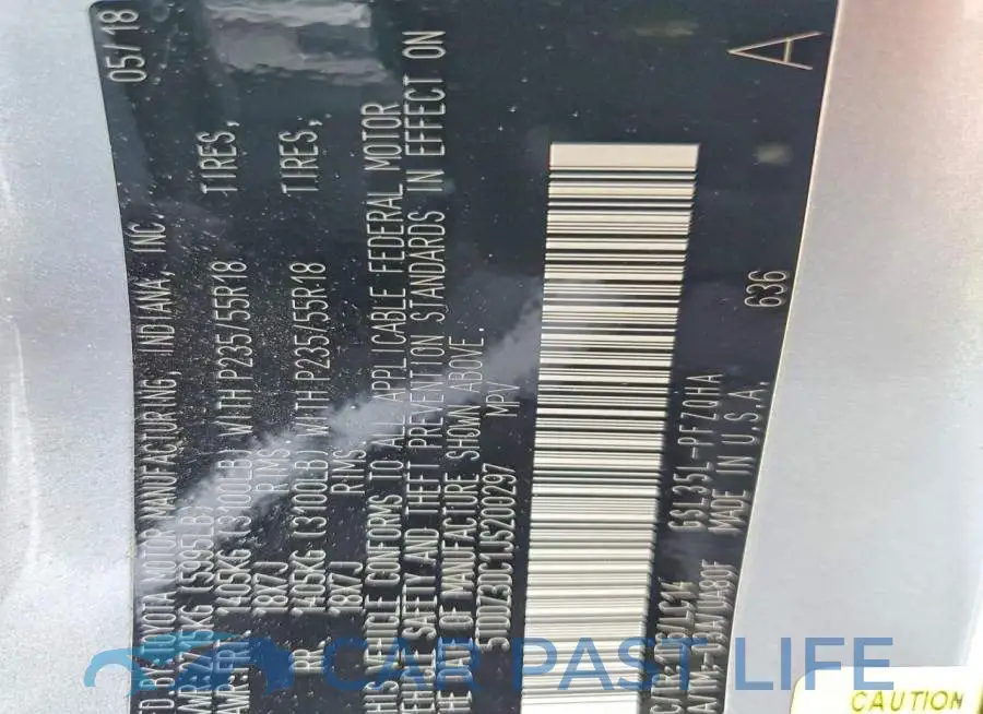 5TDDZ3DC1JS200297# 14