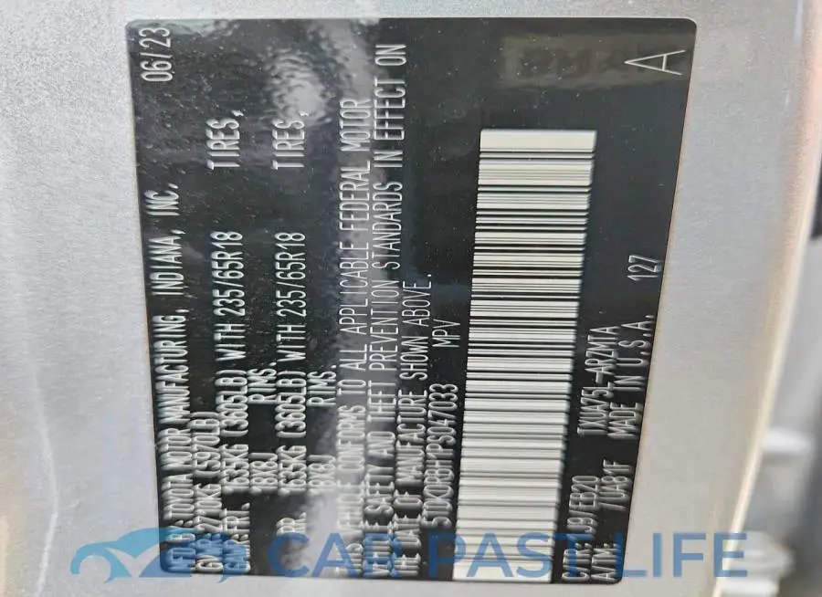 5TDKDRBH1PS047033# 13