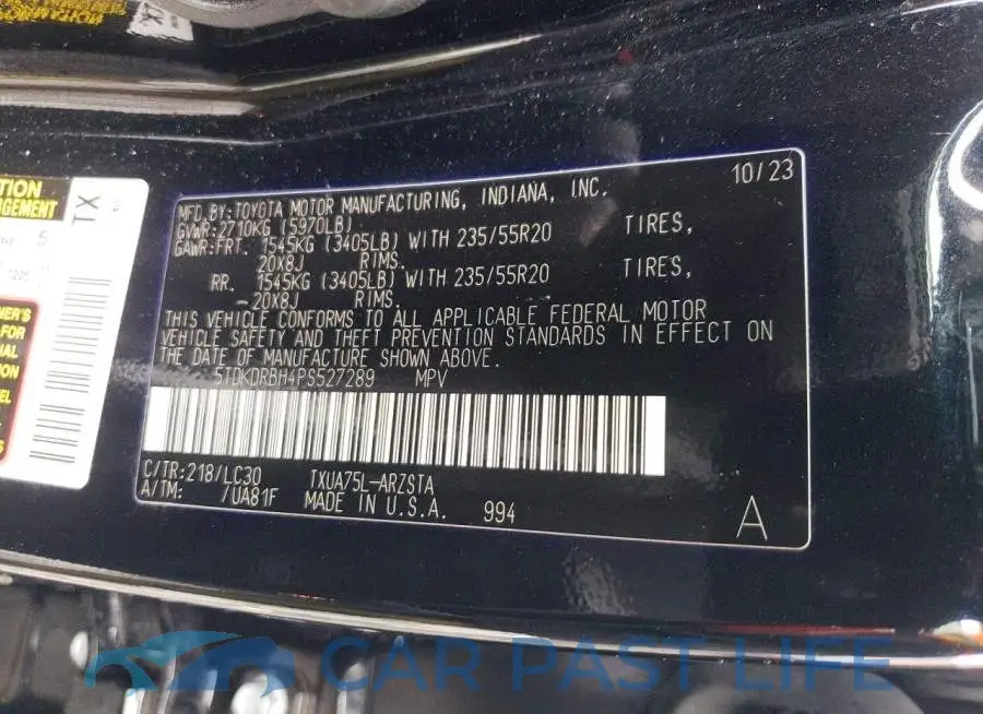 5TDKDRBH4PS527289# 14