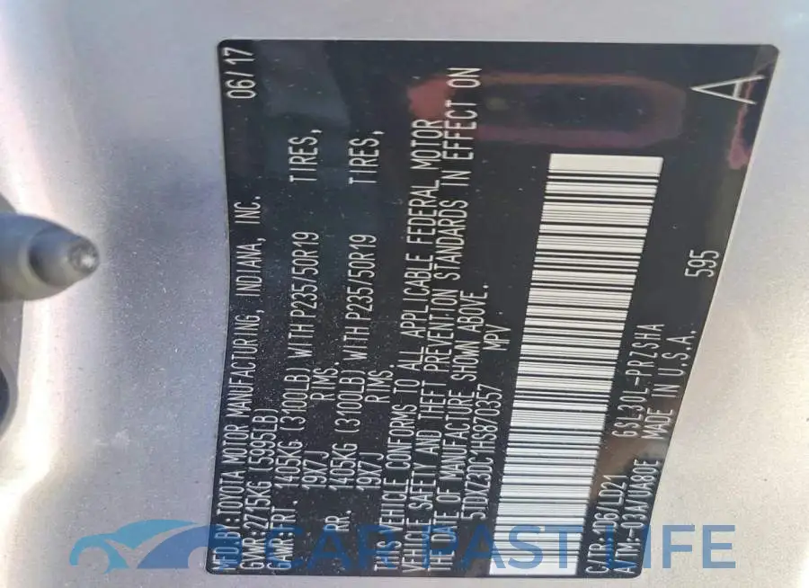 5TDXZ3DC1HS870357# 13