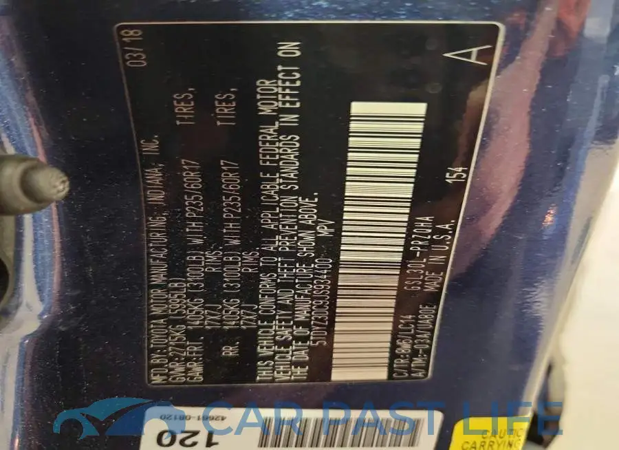 5TDYZ3DC9JS934400# 14
