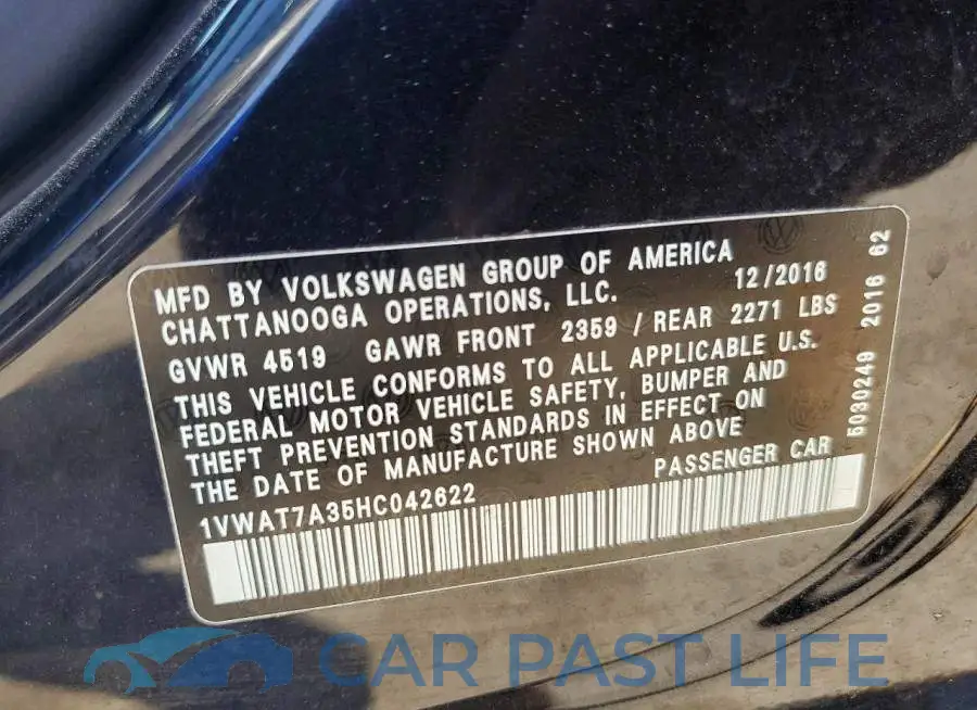 1VWAT7A35HC042622# 12