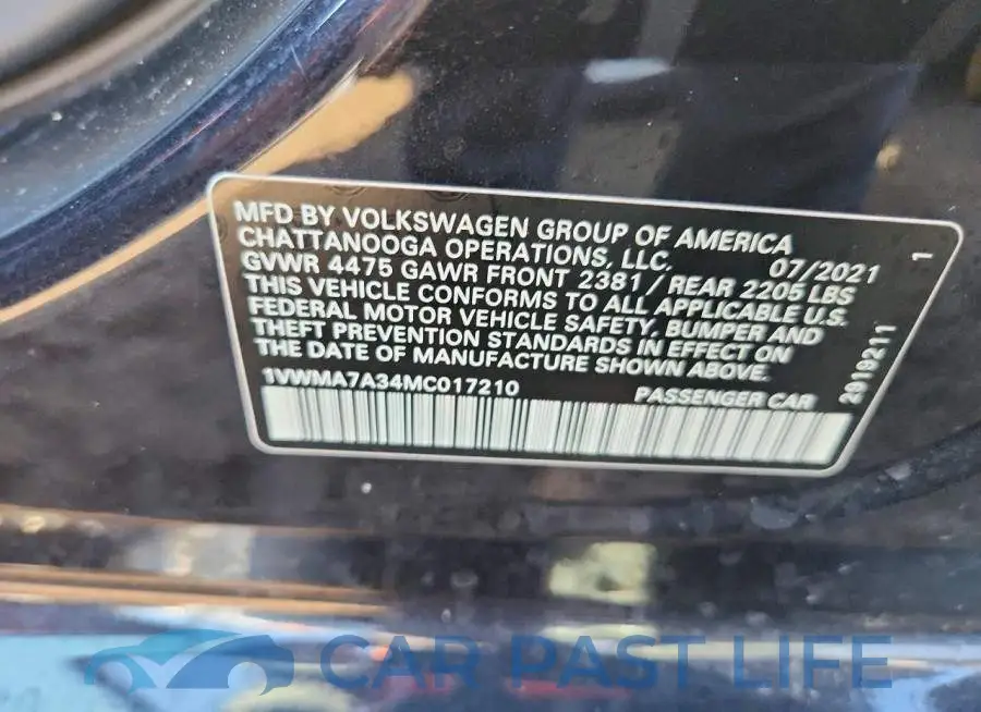 1VWMA7A34MC017210# 12