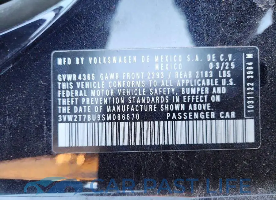 3VW2T7BU9SM066570# 13