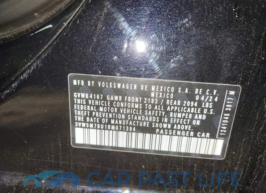 3VW5M7BU1RM071394# 12