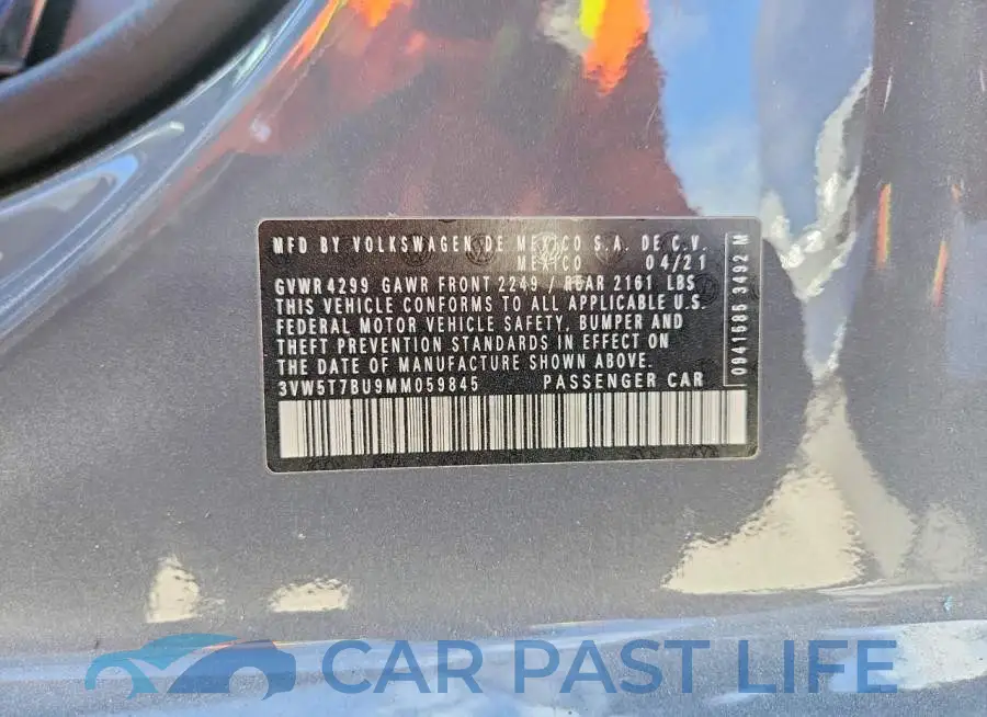 3VW5T7BU9MM059845# 13