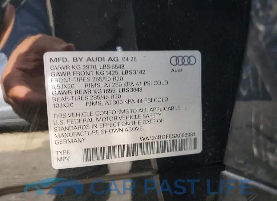 WA124BGF6SA058981# 13