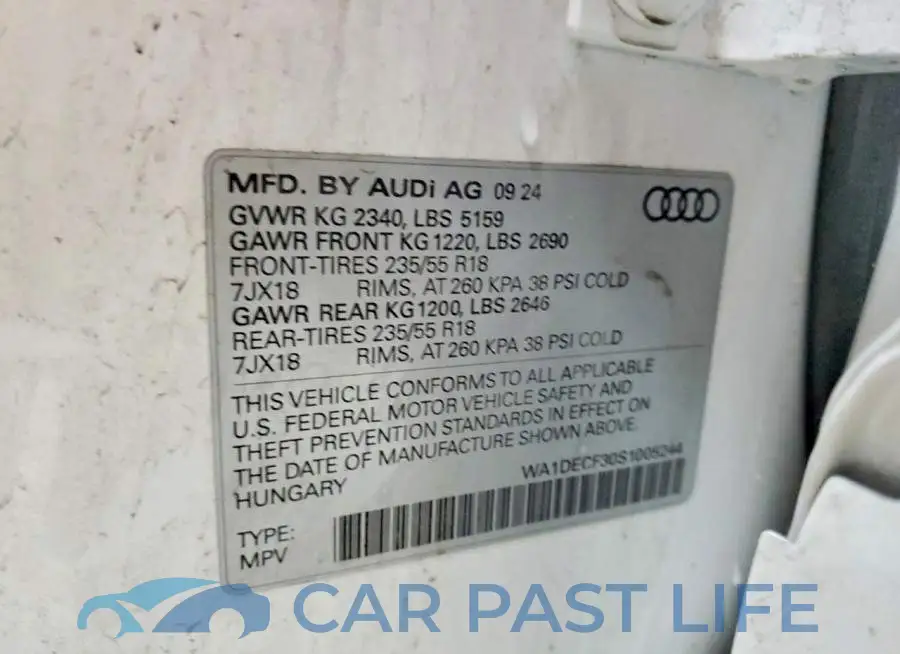 WA1DECF30S1005244# 13