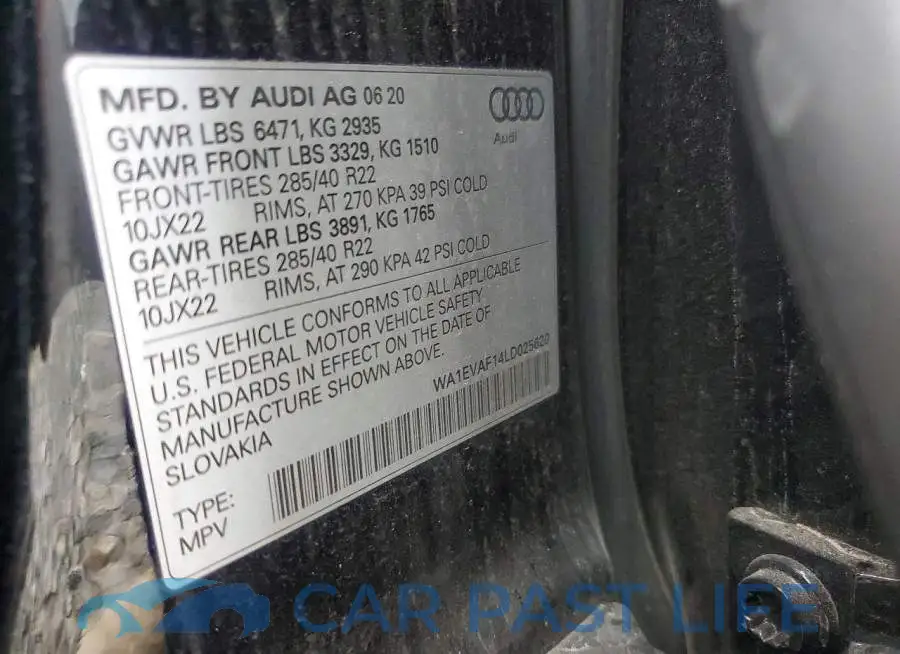 WA1EVAF14LD025620# 13