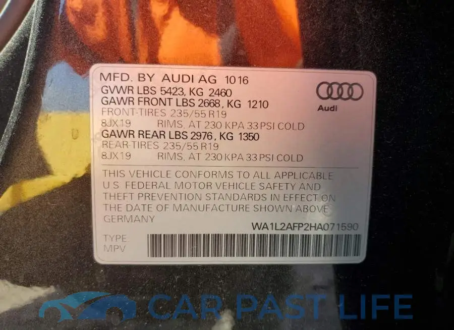 WA1L2AFP2HA071590# 13