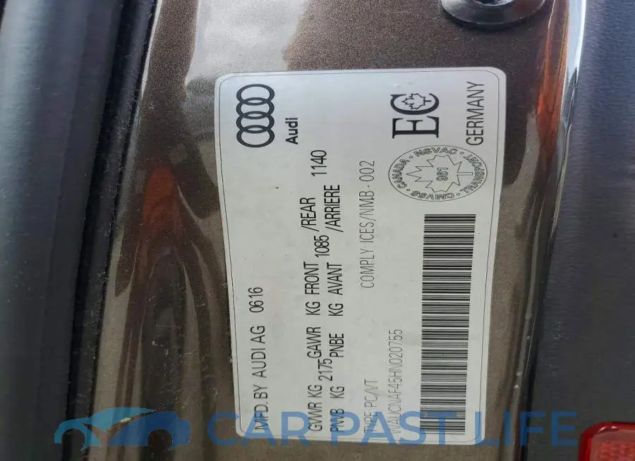 WAUCNAF45HN020755# 12