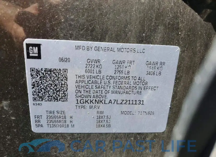 1GKKNKLA7LZ211131# 14