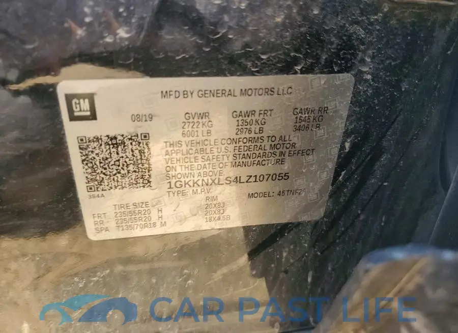 1GKKNXLS4LZ107055# 13